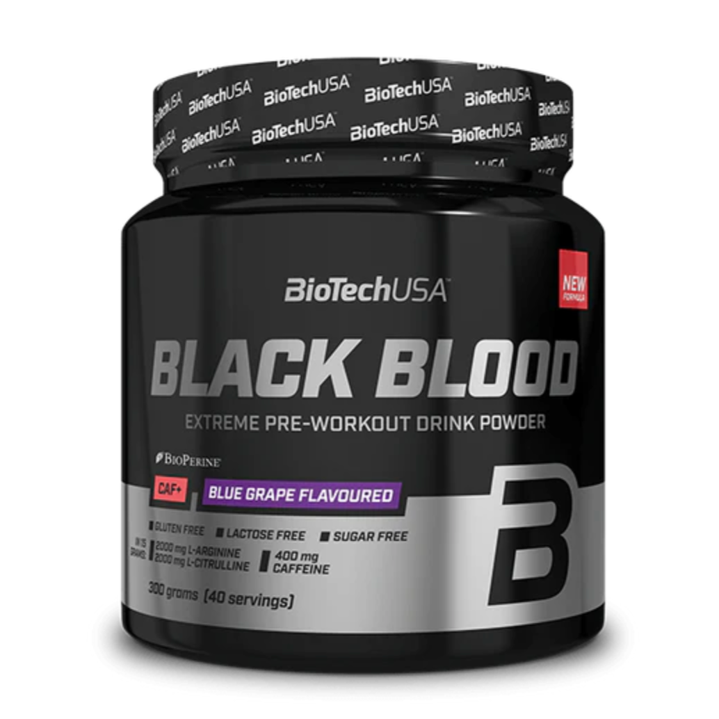 BioTech Black Blood CAF+ 300g (40 Serv.) Blue Grape