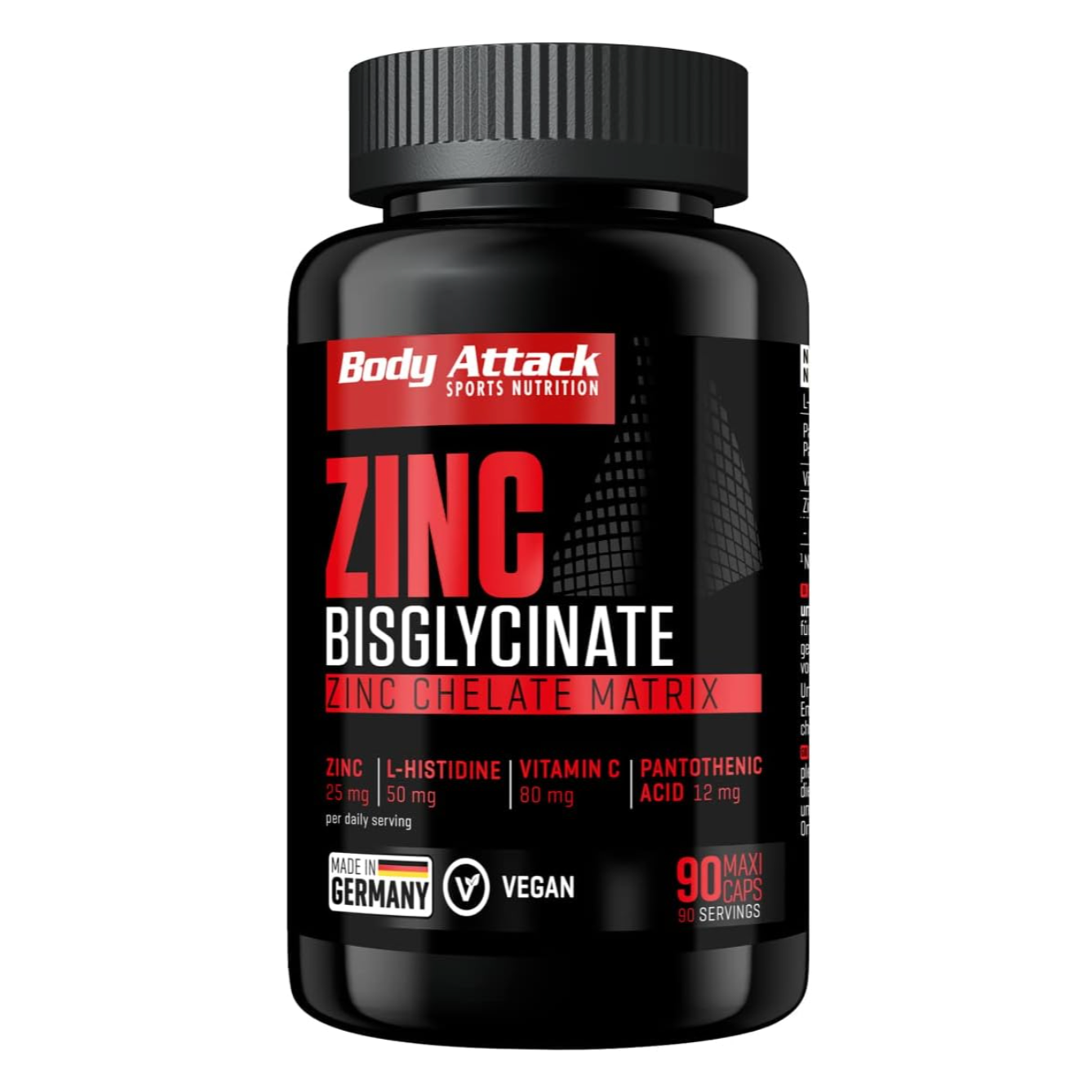 Body Attack Zink Bisglycinate 90 Kapseln