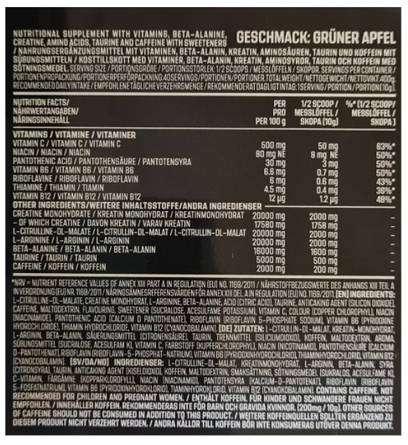 AK47 Labs Schizo Pre-Workout 400g Eden´s Apple