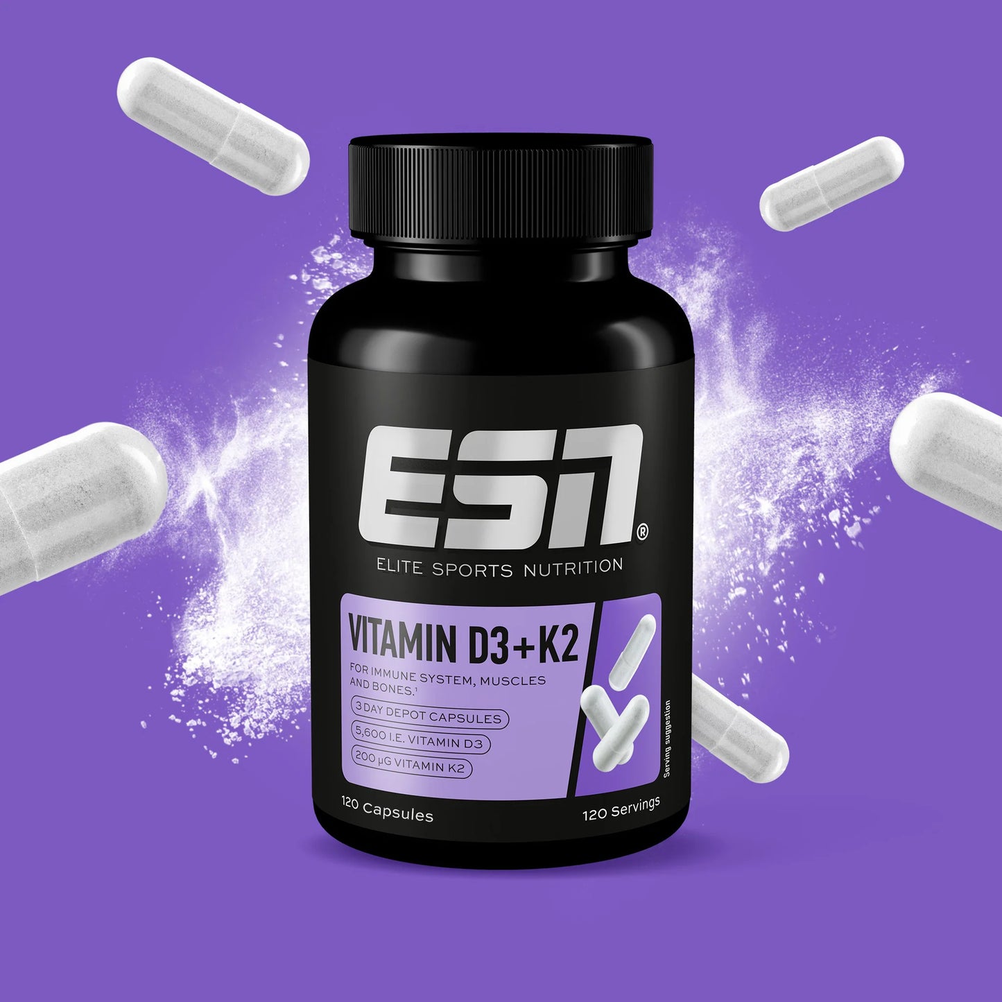 ESN Vitamin D3 + K2 120 Kapsel