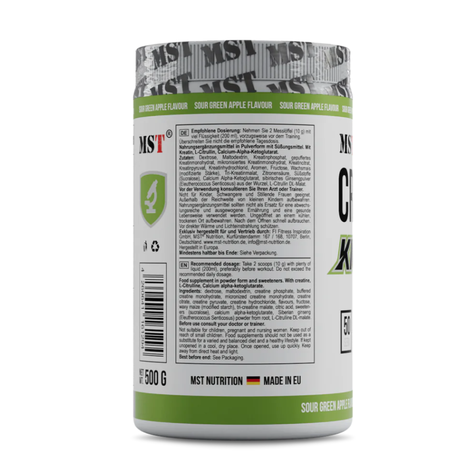 MST - Creatine Kick 500g Green Apple