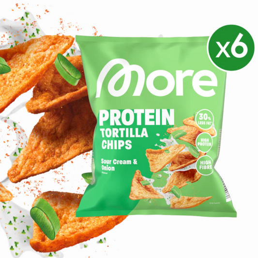 More Nutrition Protein Tortilla Chips 6er Box Sour Cream & Onion